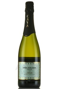 Vina Adelaida Brut Cava DO - вино игристое Кава Вина Аделаида Брют ДО 0.75 л белое брют