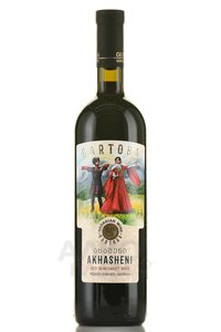 Gartoba Akhasheni - вино Ахашени серия Гартоба 0.75 л красное полусладкое