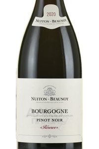 Bourgogne Pinot Noir Reserve - вино Бургонь Пино Нуар Резерв 0.75 л красное сухое