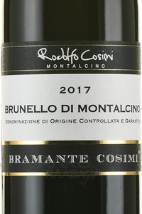 Brunello di Montalcino Bramante Cosimi - вино Брунелло ди Монтальчино Браманте Козими 0.75 л красное сухое