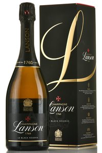 Lanson Le Black Reserve Brut - шампанское Лансон ле Блэк Резерв Брют 0.75 л белое брют в п/у