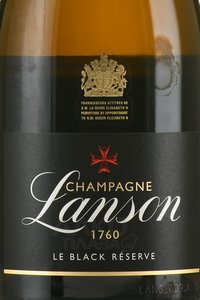 Lanson Le Black Reserve Brut - шампанское Лансон ле Блэк Резерв Брют 0.75 л белое брют в п/у