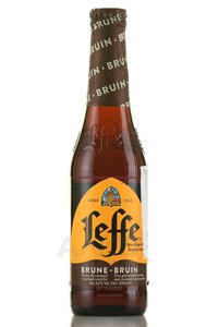 Leffe Brune - пиво Леффе Брюн 0.33 л темное фильтрованное