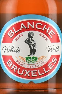 Blanche de Bruxelles - пиво Бланш де Брюссель 0.33 л светлое нефильтрованное