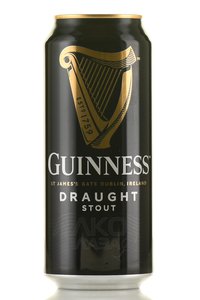 Guinness Draught Stout - пиво Гиннесс Драфт Стаут 0.44 л с капсулой азотной смеси ж/б