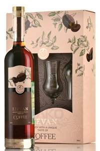 Ijevan Coffee - коньяк Иджеван со вкусом кофе 0.5 л в п/у + 2 бокала