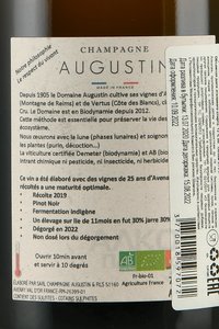 Champagne Augustin Terre - шампанское Шампань Августин Тер 0.75 л белое брют