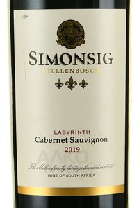 вино Симонсиг Каберне Совиньон 0.75 л красное сухое этикетка