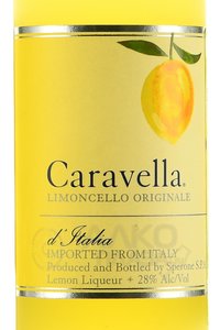 Giacomo Sperone Caravella Limoncello - ликер Джакомо Спероне Каравелла Лимончелло 0.375 л