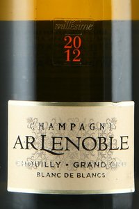 Champagne AR Lenoble Blanc de Blancs Chouilly Grand Cru Millesime - шампанское Блан де Блан Шуийи Гран Крю Миллезим Шампань АР Ленобль 0.75 л белое экстра брют