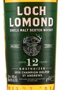 Loch Lomond Single Malt Louis Oosthuizen Limited Edition 12 Year Old - виски Лох Ломонд Сингл Молт Луи Остхёйзен Лимитэд Эдишн 12 лет 0.7 л в п/у