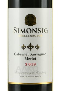 Simonsig Cabernet Sauvignon Merlot - вино Симонсиг Каберне Совиньон Мерло 0.75 л красное полусухое