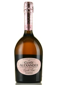 Aristov Cuvee Alexander Rose de Pinot - вино игристое Аристов Кюве Александр Розе де Пино 0.75 л розовое экстра брют в п/у