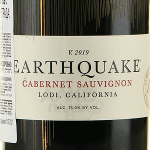 Earthquake Cabernet Sauvignon - вино Эрскуэйк Каберне Совиньон 0.75 л красное сухое