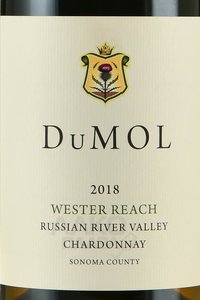 вино Russian River Valley DuMOL Wester Reach Chardonnay 0.75 л белое сухое этикетка