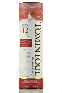 Tomintoul Oloroso Sherry Cask Finish 12 years old in tube - виски Томинтоул Олоросо Шерри Каск Финиш 12 лет 0.7 л в тубе