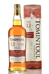 Tomintoul Oloroso Sherry Cask Finish 12 years old in tube - виски Томинтоул Олоросо Шерри Каск Финиш 12 лет 0.7 л в тубе