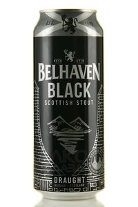 Belhaven Black Scottish Stout - пиво Белхеван Блэк Скоттиш Стаут темное фильтрованное пастеризованное 0.44 л ж/б