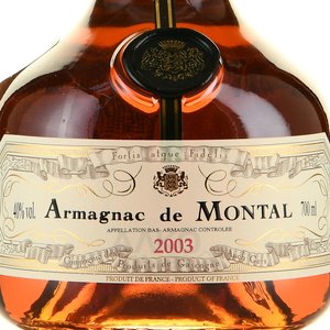 Armagnac Bas Armagnac de Montal 2003 years - Арманьяк Баз Арманьяк де Монталь 2003 года 0.7 л