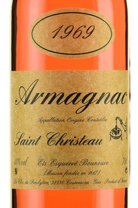 Armagnac Saint Christeau Millesime 1969 - арманьяк Сент Кристо Миллезимэ 1969 года 0.7 л в п/у