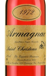 Armagnac Saint Christeau Millesime 1972 - арманьяк Сент Кристо Миллезимэ 1972 года 0.7 л в п/у