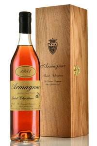 Armagnac Saint Christeau Millesime 1981 - арманьяк Сент Кристо Миллезимэ 1981 года 0.7 л в п/у