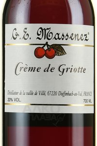 Massenez Creme De Griotte - ликер Массене Крем Вишня 0.7 л