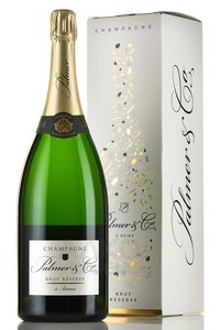 Champagne Palmer & Co Brut Reserve - шампанское Шампань Пальмер энд Ко Брют Резерв 1.5 л белое брют в п/у