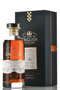 English Whisky, Single Malt Founders Private Cellar Single Cask Release 15 Year Old - виски Инглиш Фаундерс Прайвэт Селлар Сингл Каск Релиз 15 летний 0.7 л в п/у