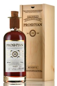 Proshyan Reserve 22 years old - коньяк Прошян Резерв 22 года 0.75 л