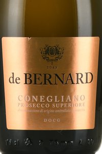De Bernard Conegliano Prosecco Superiore - вино игристое Де Бернар Конельяно Просекко Супериоре 0.75 л белое брют