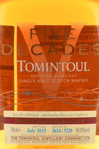 Tomintoul Speyside Glenlivet Five Decades - виски Томинтул Спейсайд Гленливет Файф Дикэйдс 0.7 л в п/у