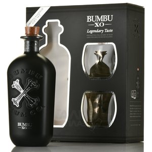 Bumbu XO - ром Бумбу ХО 0.7 л в п/у + 2 бокала