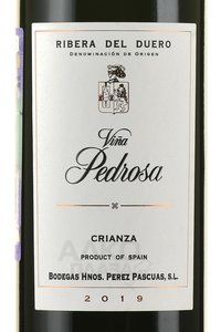 Vina Pedrosa Crianza Ribera del Duero - вино Винья Педроса Крианса Рибера дель Дуэро 0.75 л красное сухое