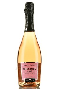 Pinot Grigio Rose Spumante Extra Dry - вино игристое Пино Гриджо Розе Спуманте Экстра Драй 0.75 л розовое брют