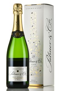 Champagne Palmer & Co Brut Reserve - шампанское Шампань Пальмер энд Ко Брют Резерв 0.75 л белое брют в п/у