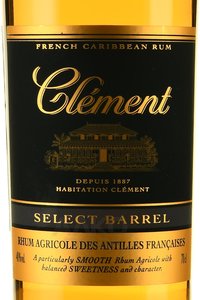 Clement Select Barrel - ром Клеман Селлект Баррель 0.7 л