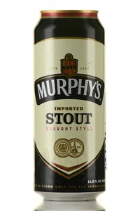 Murphy’s Stout Draught Style - пиво Мерфис Стаут Драфт Стайл 0.44 л темное ж/б