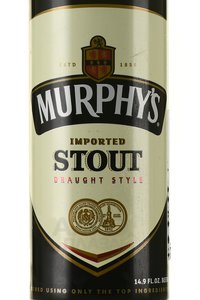 Murphy’s Stout Draught Style - пиво Мерфис Стаут Драфт Стайл 0.44 л темное ж/б