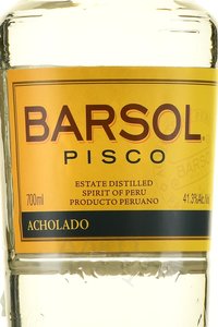 Barsol Pisco Selecto Achlado - писко Барсоль Селекто Аколадо 0.7 л