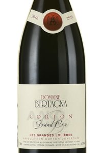 Corton Grand Cru Les Grandes Lolieres AOP - вино Кортон Гран Крю Ле Гран Лольер АОП 2016 год 0.75 л красное сухое