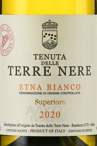 Terre Nere Etna Superiore DOC - вино Терре Нере Этна Супериоре ДОК 0.75 л белое сухое