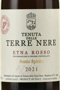 Terre Nere Etna Rosso Santo Spirito DOC - вино Терре Нере Этна Россо Санто Спирито ДОК 0.75 л красное сухое