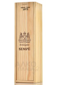 Sempe 1973 Wooden Box - арманьяк Семпе 1973 год 0.7 л в д/у