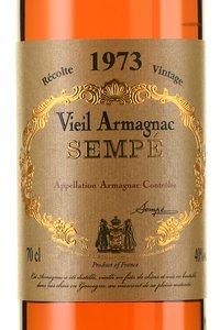 Sempe 1973 Wooden Box - арманьяк Семпе 1973 год 0.7 л в д/у