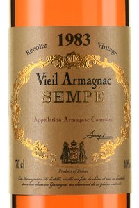 Sempe 1983 Wooden Box - арманьяк Семпе 1983 год 0.7 л в д/у