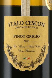 Italo Cescon Pinot grigio - вино Итало Ческон Пино Гриджо 0.75 л белое сухое