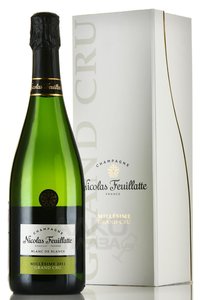 Nicolas Feuillatte Grand Cru Brut Blanc de Blanc - шампанское Николя Фейатт Гран Крю Брют Блан де Блан 0.75 л белое брют в п/у