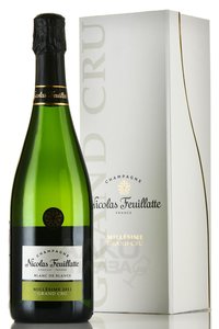 Nicolas Feuillatte Grand Cru Brut Blanc de Noirs - шампанское Николя Фейатт Гран Крю Брют Блан де Нуар 0.75 л белое брют в п/у