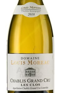 Domaine Louis Moreau Chablis Grand Cru Les Clos - вино Шабли Гран Крю Ле Кло Домен Луи Моро 0.75 л белое сухое